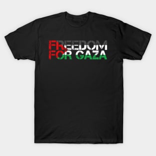 Freedom For Gaza - Palestinian Flag Symbol Of Bravery T-Shirt